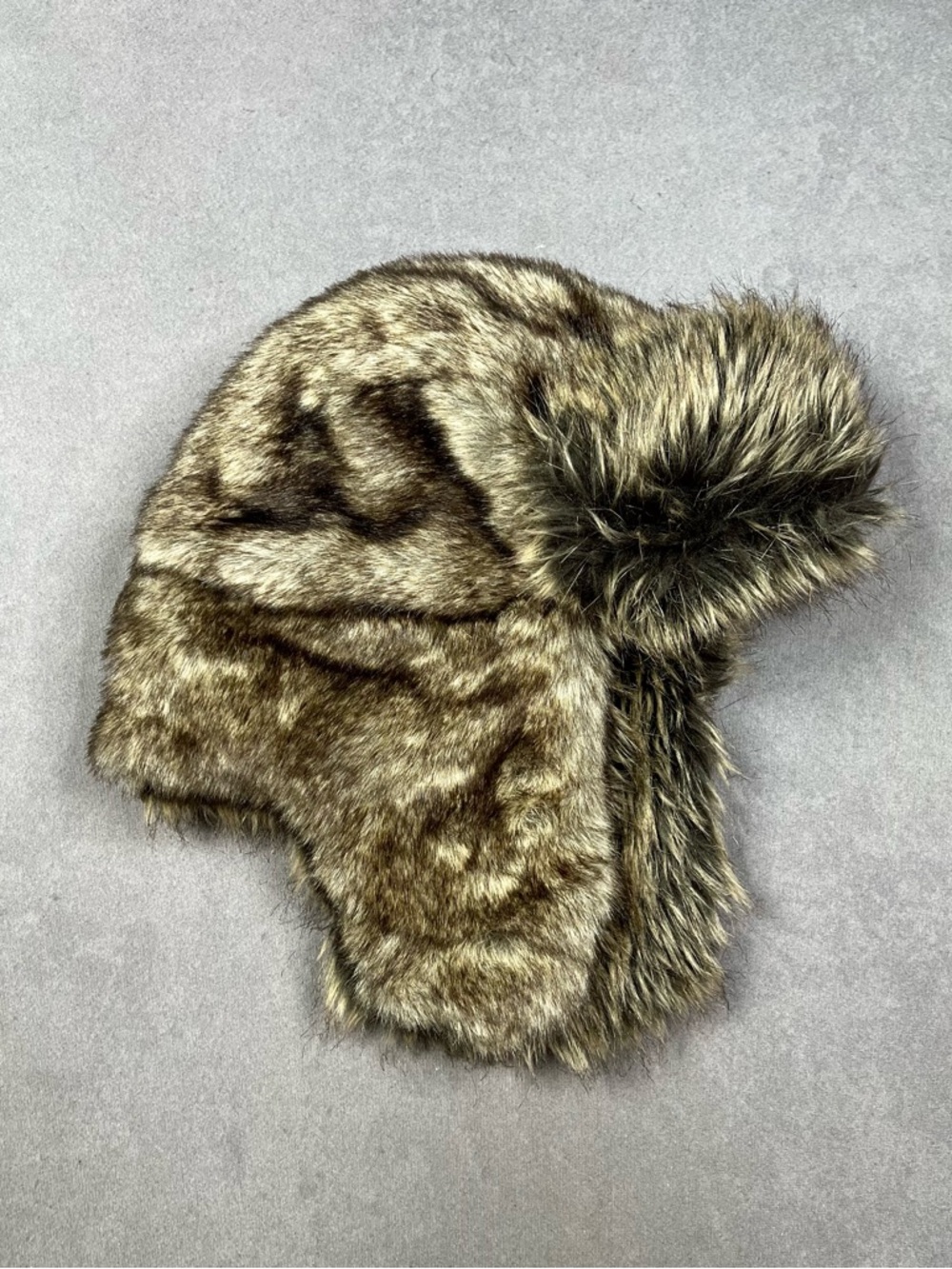 Vintage Brown Faux Fur Trapper Hat